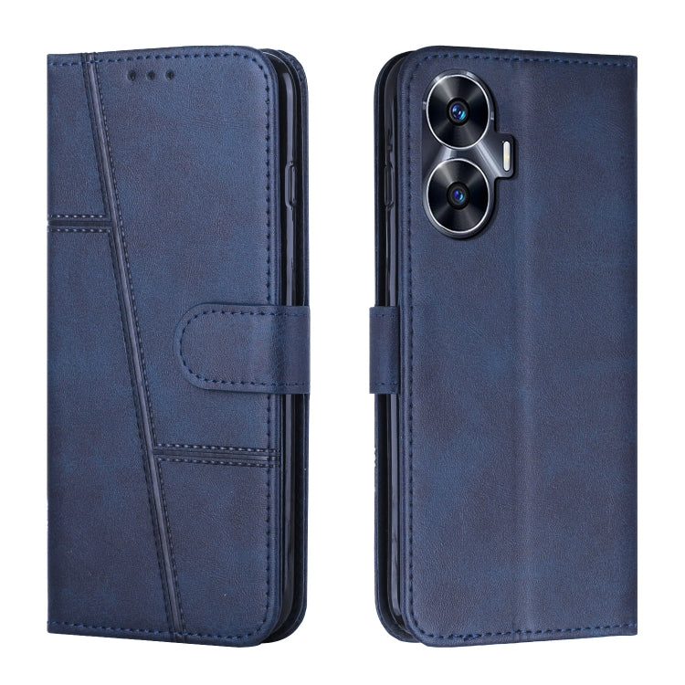 Stitching Calf Texture Buckle Leather Phone Case, For Realme 11, For Realme 11 Pro/11 Pro+, For Realme C65 4G, For Realme 9i 5G/V20 5G/V30t/V30, For Realme C55
