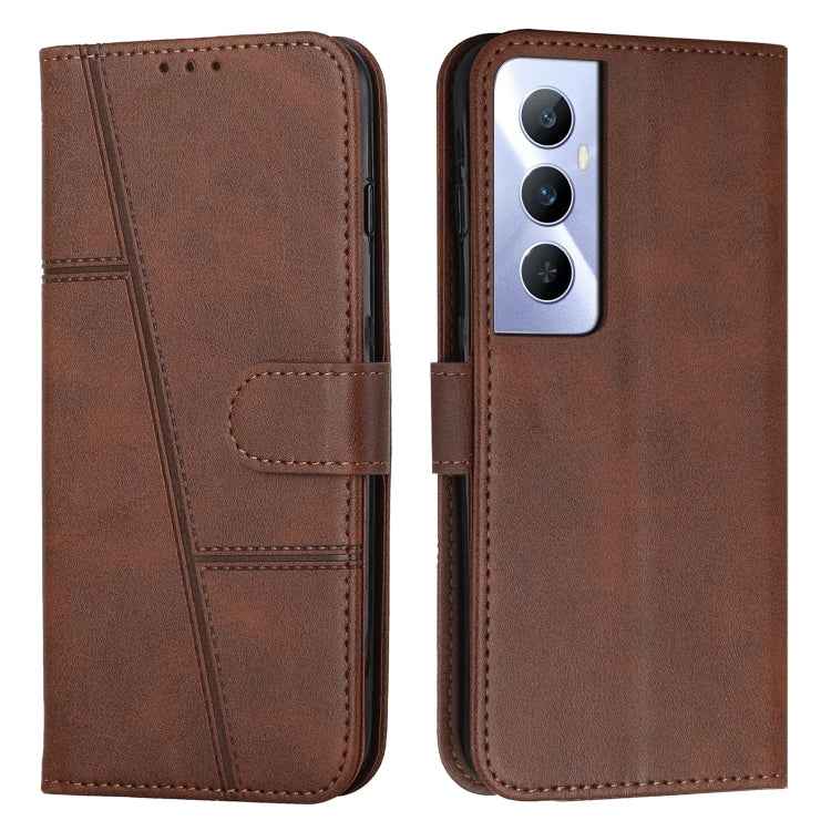 Stitching Calf Texture Buckle Leather Phone Case, For Realme 11, For Realme 11 Pro/11 Pro+, For Realme C65 4G, For Realme 9i 5G/V20 5G/V30t/V30, For Realme C55