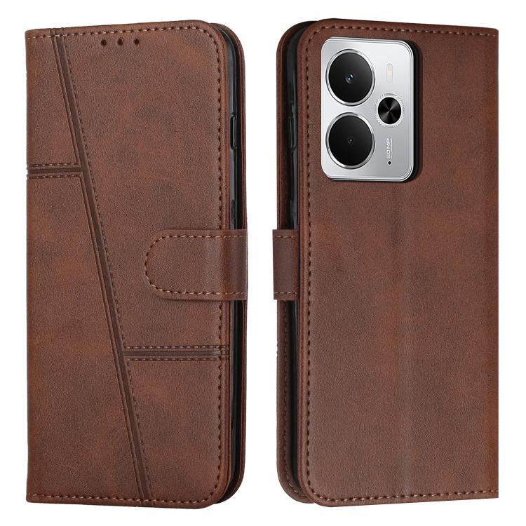 Stitching Calf Texture Buckle Leather Phone Case, For Realme 15 / 15 Pro, For Realme C71 4G, For Realme 14 / P3 5G / 14T 5G, For Realme 14 Pro+, For Realme 14 Pro, For Realme C75 / V60 Pro, For Realme C63, For Realme 12