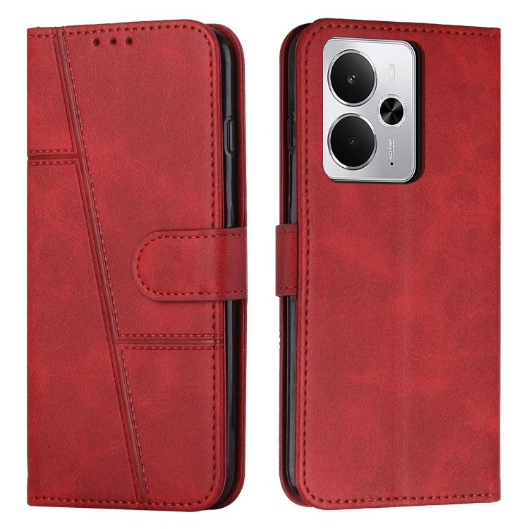 Stitching Calf Texture Buckle Leather Phone Case, For Realme 15 / 15 Pro, For Realme C71 4G, For Realme 14 / P3 5G / 14T 5G, For Realme 14 Pro+, For Realme 14 Pro, For Realme C75 / V60 Pro, For Realme C63, For Realme 12