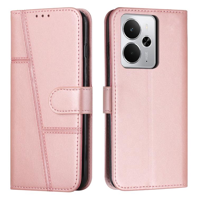 Stitching Calf Texture Buckle Leather Phone Case, For Realme 15 / 15 Pro, For Realme C71 4G, For Realme 14 / P3 5G / 14T 5G, For Realme 14 Pro+, For Realme 14 Pro, For Realme C75 / V60 Pro, For Realme C63, For Realme 12