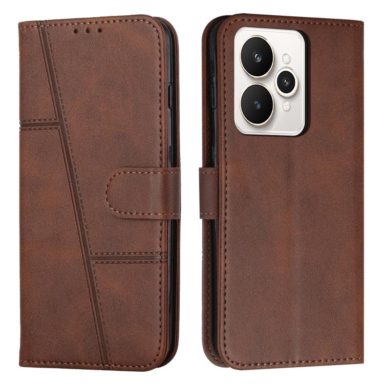Stitching Calf Texture Buckle Leather Phone Case, For Realme Narzo 80 Lite 4G, For Realme 15 / 15 Pro, For Realme C71 4G, For Realme 14 / P3 5G / 14T 5G, For Realme 14 Pro+, For Realme 14 Pro, For Realme C75 / V60 Pro, For Realme C63