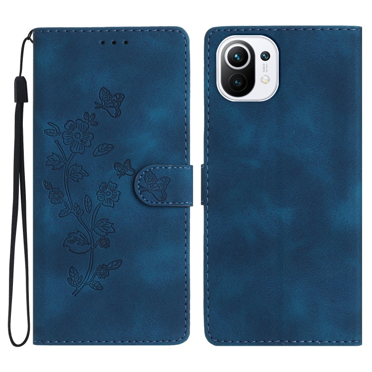 Flower Butterfly Embossing Pattern Leather Phone Case, For Xiaomi Redmi 10, For Xiaomi Mi 11 Lite, For Xiaomi Mi 11 Ultra, For Xiaomi Mi 11 Pro, For Xiaomi Redmi Note 10 5G, For Xiaomi Redmi 9A, For Xiaomi Redmi 9, For Xiaomi Redmi 9C