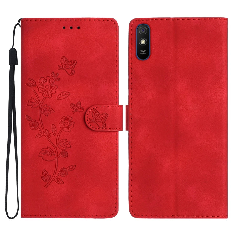 Flower Butterfly Embossing Pattern Leather Phone Case, For Xiaomi Redmi 10, For Xiaomi Mi 11 Lite, For Xiaomi Mi 11 Ultra, For Xiaomi Mi 11 Pro, For Xiaomi Redmi Note 10 5G, For Xiaomi Redmi 9A, For Xiaomi Redmi 9, For Xiaomi Redmi 9C