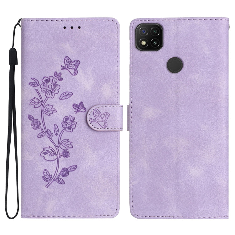 Flower Butterfly Embossing Pattern Leather Phone Case, For Xiaomi Redmi 10, For Xiaomi Mi 11 Lite, For Xiaomi Mi 11 Ultra, For Xiaomi Mi 11 Pro, For Xiaomi Redmi Note 10 5G, For Xiaomi Redmi 9A, For Xiaomi Redmi 9, For Xiaomi Redmi 9C