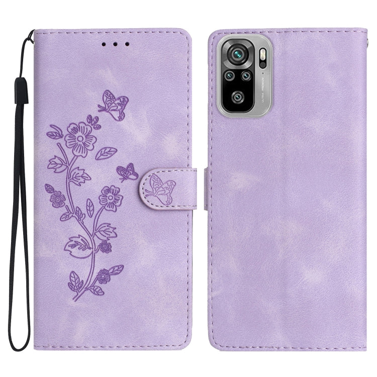 Flower Butterfly Embossing Pattern Leather Phone Case, For Xiaomi Redmi 10, For Xiaomi Mi 11 Lite, For Xiaomi Mi 11 Ultra, For Xiaomi Mi 11 Pro, For Xiaomi Redmi Note 10 5G, For Xiaomi Redmi Note 10 4G / Note 10S, For Xiaomi Redmi Note 10 Pro / 10 Pro ...