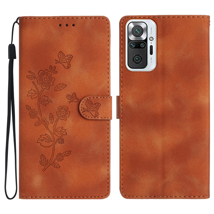 Flower Butterfly Embossing Pattern Leather Phone Case, For Xiaomi Redmi 10, For Xiaomi Mi 11 Lite, For Xiaomi Mi 11 Ultra, For Xiaomi Mi 11 Pro, For Xiaomi Redmi Note 10 5G, For Xiaomi Redmi Note 10 4G / Note 10S, For Xiaomi Redmi Note 10 Pro / 10 Pro ...