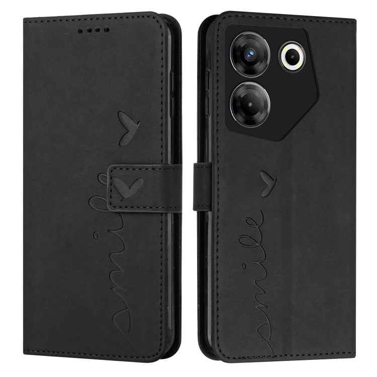 Skin Feel Heart Pattern Leather Phone Case, For Tecno Pova Neo 3, For Tecno Camon 20 Premier, For Tecno Camon 20 Pro 5G, For Tecno Pova 5 4G, For Tecno Camon 20/Camon 20 Pro 4G