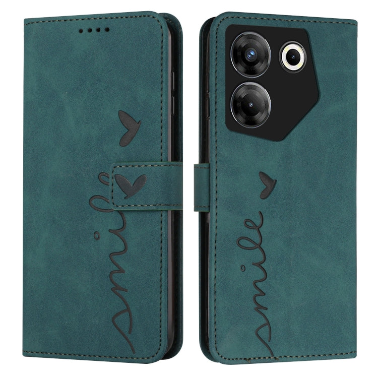 Skin Feel Heart Pattern Leather Phone Case, For Tecno Pova Neo 3, For Tecno Camon 20 Premier, For Tecno Camon 20 Pro 5G, For Tecno Pova 5 4G, For Tecno Camon 20/Camon 20 Pro 4G