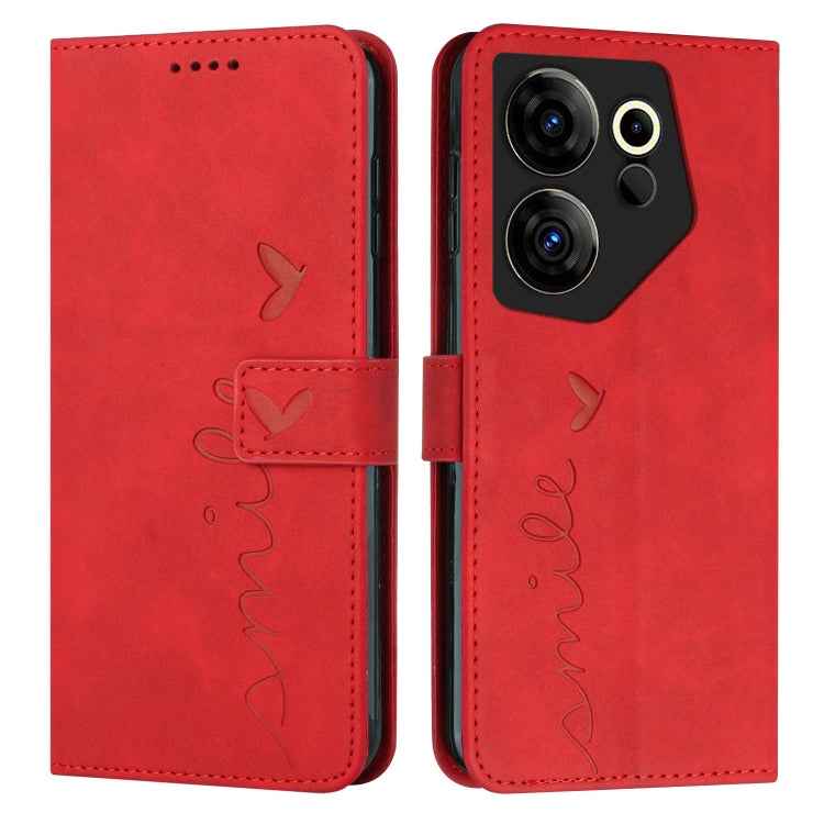 Skin Feel Heart Pattern Leather Phone Case, For Tecno Pova Neo 3, For Tecno Camon 20 Premier, For Tecno Camon 20 Pro 5G, For Tecno Pova 5 4G, For Tecno Camon 20/Camon 20 Pro 4G
