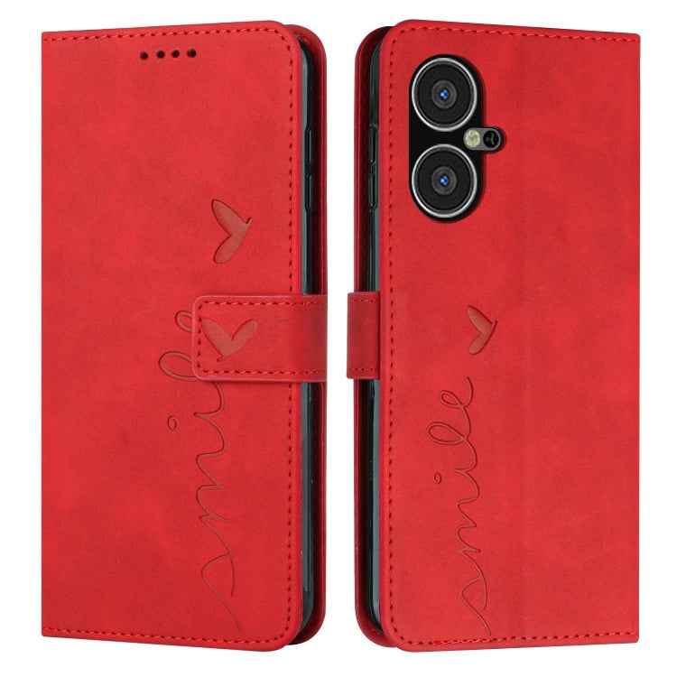 Skin Feel Heart Pattern Leather Phone Case, For Tecno Pova Neo 3, For Tecno Camon 20 Premier, For Tecno Camon 20 Pro 5G, For Tecno Pova 5 4G, For Tecno Camon 20/Camon 20 Pro 4G