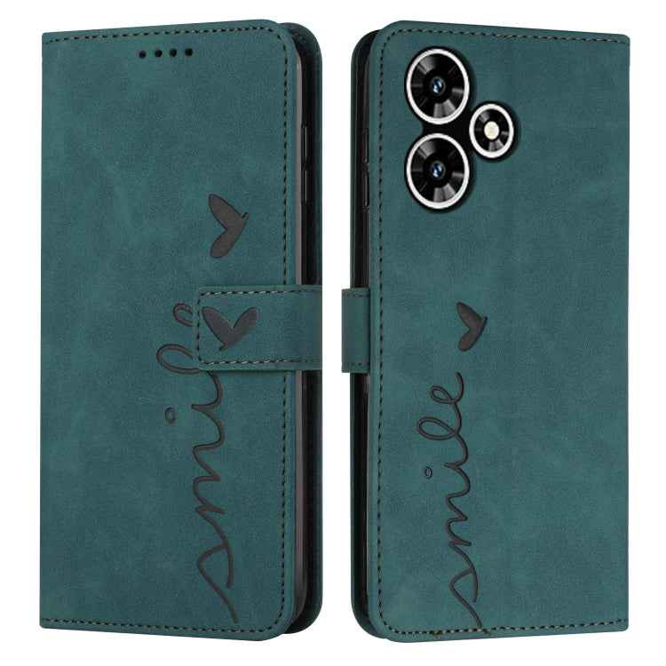 Skin Feel Heart Pattern Leather Phone Case, For Infinix Hot 30 Play NFC, For Infinix Note 30/Note 30 5G, For Infinix Note 30i, For Infinix Note 30 Pro, For Infinix Hot 30, For Infinix Note 30 VIP
