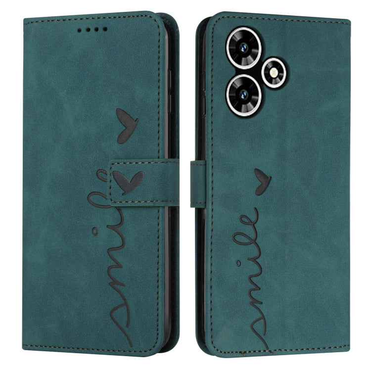 Skin Feel Heart Pattern Leather Phone Case, For Infinix Hot 30 Play NFC, For Infinix Note 30/Note 30 5G, For Infinix Note 30i, For Infinix Note 30 Pro, For Infinix Hot 30, For Infinix Note 30 VIP