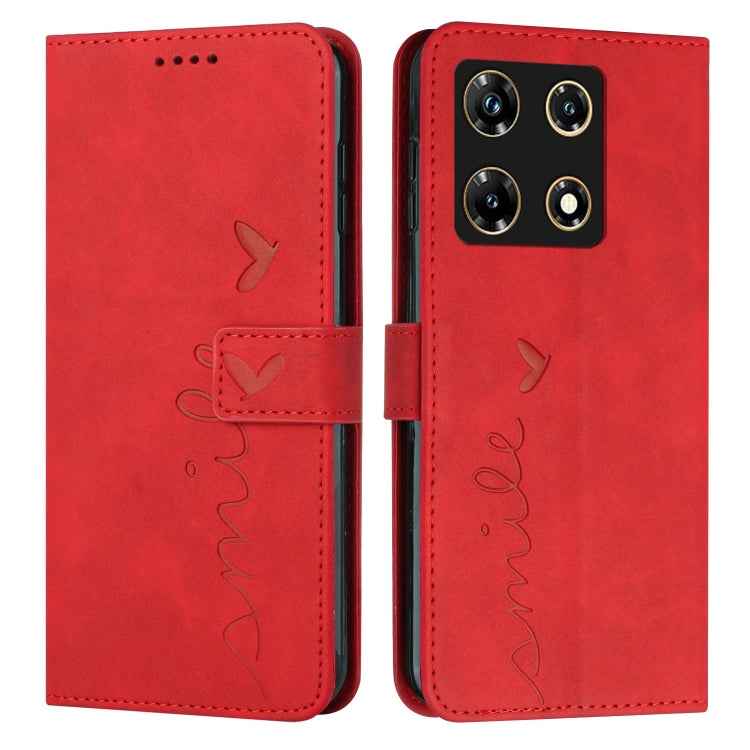 Skin Feel Heart Pattern Leather Phone Case, For Infinix Hot 30 Play NFC, For Infinix Note 30/Note 30 5G, For Infinix Note 30i, For Infinix Note 30 Pro, For Infinix Hot 30, For Infinix Note 30 VIP