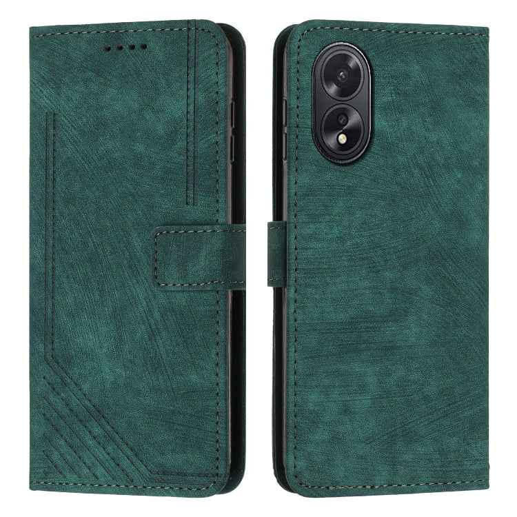 Skin Feel Stripe Pattern Leather Phone Case with Lanyard, For OPPO A6x 5G / A6 5G, For OPPO A60 4G, For OPPO A3 Pro, For OPPO Reno11 F, For OPPO A38, For OPPO A58 4G, For OPPO Reno10 5G/Reno10 Pro 5G Global, For OPPO A78 4G