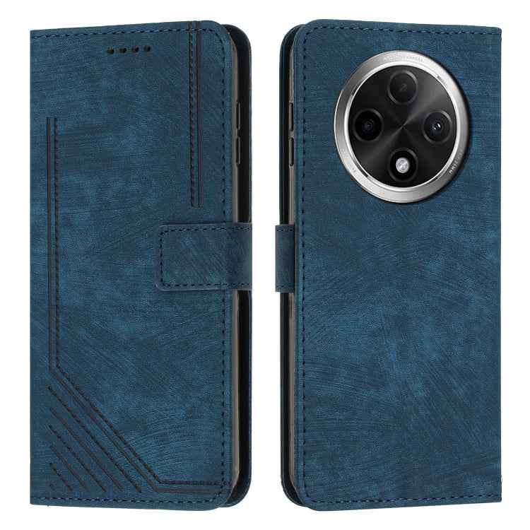 Skin Feel Stripe Pattern Leather Phone Case with Lanyard, For OPPO A6x 5G / A6 5G, For OPPO A60 4G, For OPPO A3 Pro, For OPPO Reno11 F, For OPPO A38, For OPPO A58 4G, For OPPO Reno10 5G/Reno10 Pro 5G Global, For OPPO A78 4G