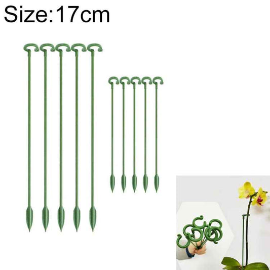 10pcs Plant Potted Flower Shape Support Rod Fixed Anti-lodging Leaf Guard Frame, 17cm, 27cm, 37cm, 48cm, 58cm