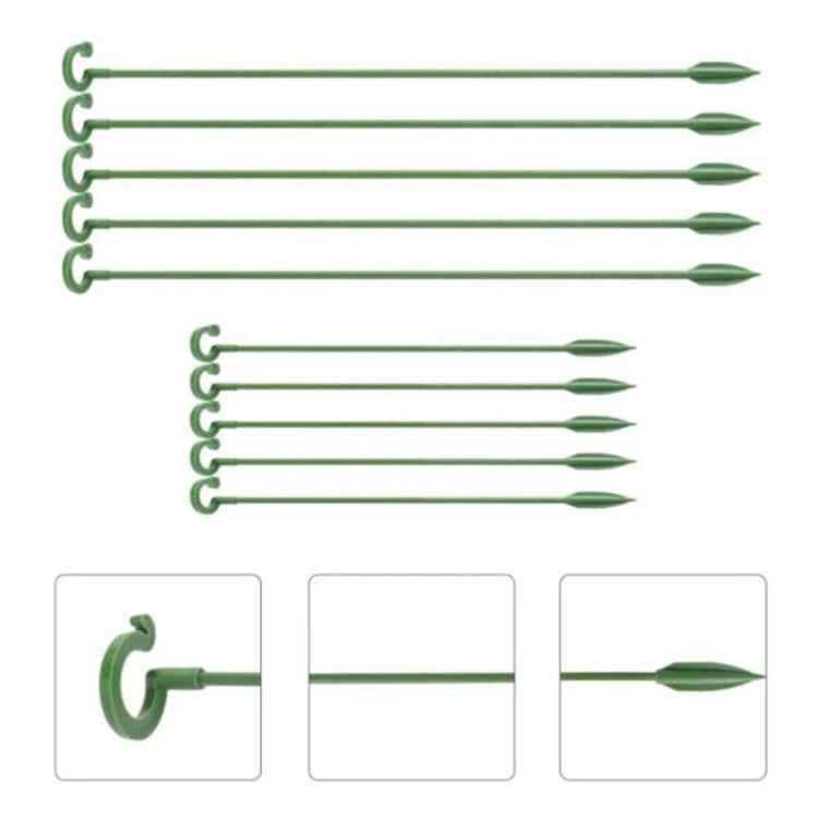 10pcs Plant Potted Flower Shape Support Rod Fixed Anti-lodging Leaf Guard Frame, 17cm, 27cm, 37cm, 48cm, 58cm