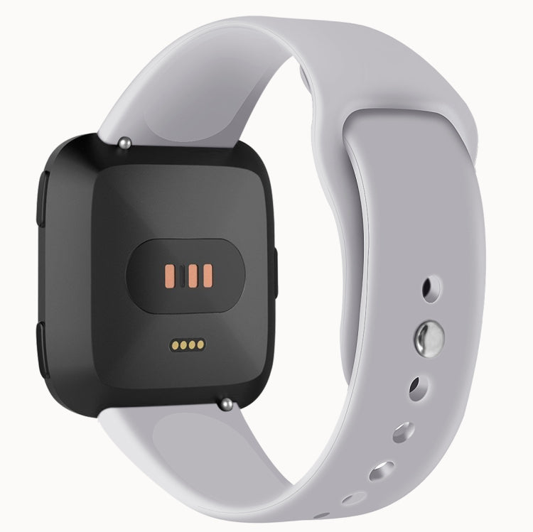 For Fitbit Versa 2 / Fitbit Versa / Fitbit Versa Lite Solid Color Silicone Replacement Strap Watchband, Size:L