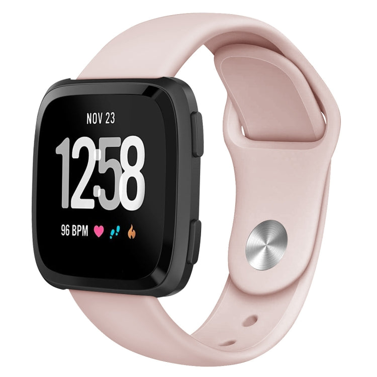 For Fitbit Versa 2 / Fitbit Versa / Fitbit Versa Lite Solid Color Silicone Replacement Strap Watchband, Size:L