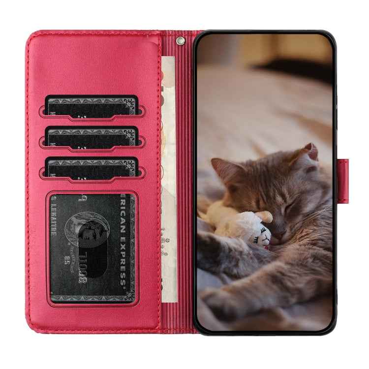 Cat Embossing Pattern Leather Phone Case with Lanyard, For Google Pixel 7 5G