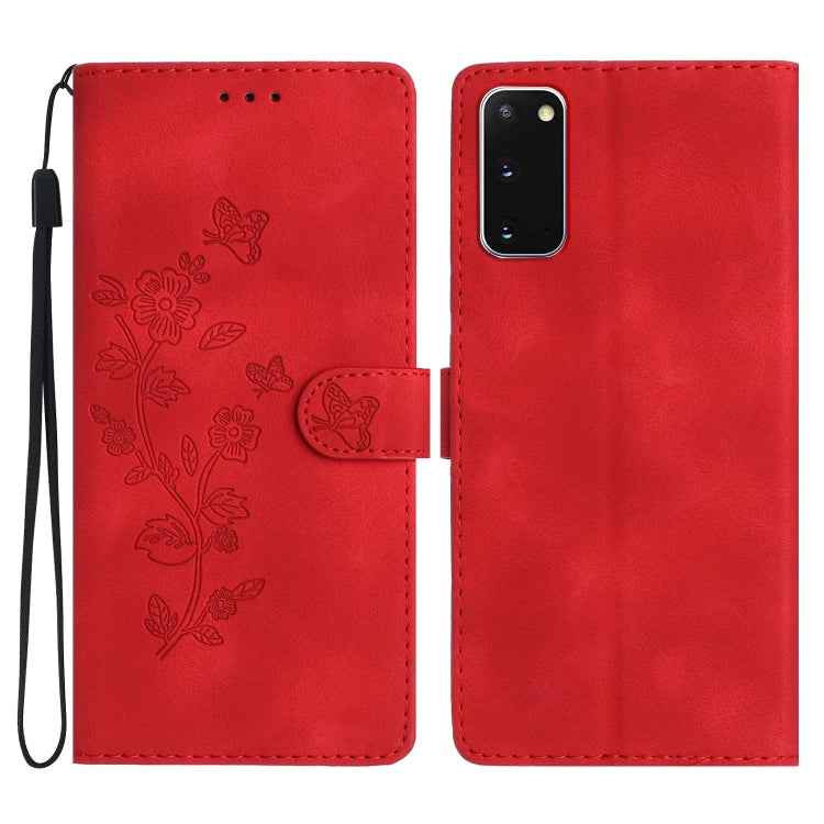 Flower Butterfly Embossing Pattern Leather Phone Case, For Samsung Galaxy A12, For Samsung Galaxy A42 5G, For Samsung Galaxy Note20 Ultra, For Samsung Galaxy Note20, For Samsung Galaxy A21s, For Samsung Galaxy S20 Ultra, For Samsung Galaxy S20         ...