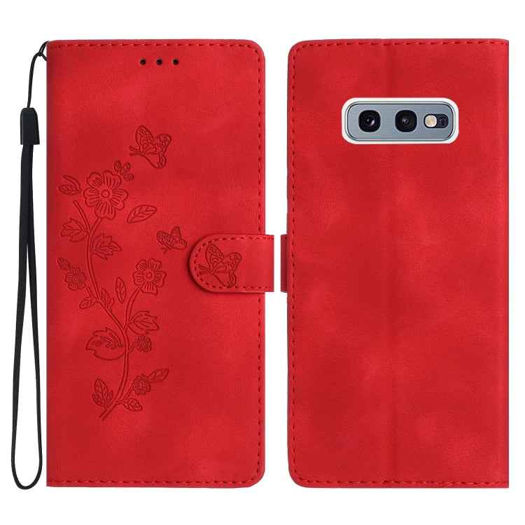 Flower Butterfly Embossing Pattern Leather Phone Case, For Samsung Galaxy A10 / M10, For Samsung Galaxy A20 / A30, For Samsung Galaxy A50, For Samsung Galaxy S10e, For Samsung Galaxy S10+, For Samsung Galaxy S10