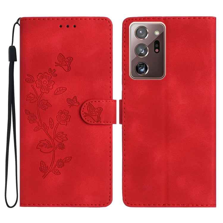 Flower Butterfly Embossing Pattern Leather Phone Case, For Samsung Galaxy A12, For Samsung Galaxy A42 5G, For Samsung Galaxy Note20 Ultra, For Samsung Galaxy Note20, For Samsung Galaxy A21s, For Samsung Galaxy S20 Ultra, For Samsung Galaxy S20         ...