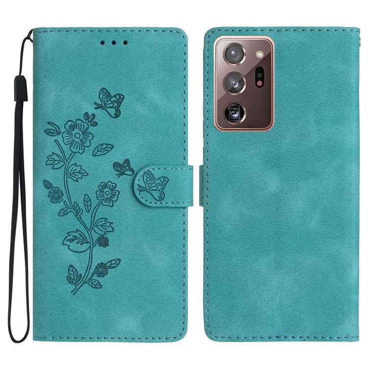 Flower Butterfly Embossing Pattern Leather Phone Case, For Samsung Galaxy A12, For Samsung Galaxy A42 5G, For Samsung Galaxy Note20 Ultra, For Samsung Galaxy Note20, For Samsung Galaxy A21s, For Samsung Galaxy S20 Ultra, For Samsung Galaxy S20         ...