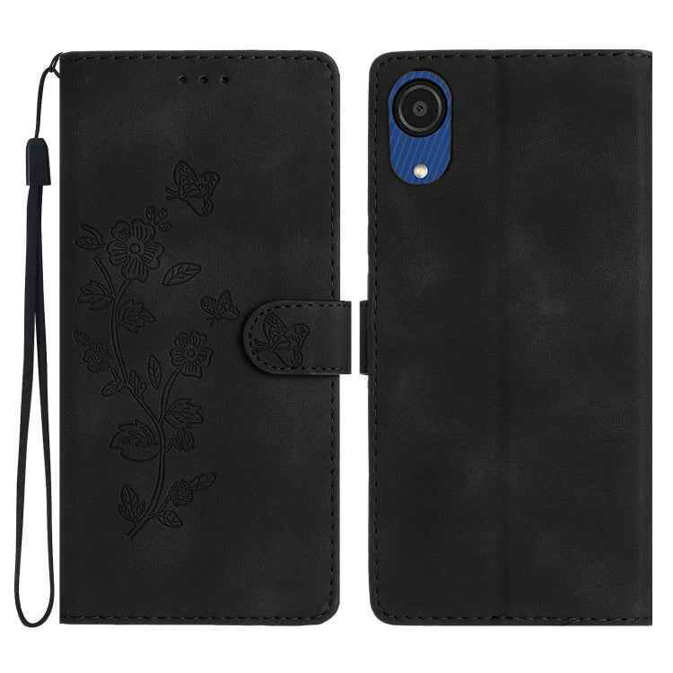 Flower Butterfly Embossing Pattern Leather Phone Case, For Samsung Galaxy S24 Ultra 5G, For Samsung Galaxy A25 5G, For Samsung Galaxy A23 5G, For Samsung Galaxy A15, For Samsung Galaxy A35 5G, For Samsung Galaxy A05, For Samsung Galaxy A04 Core        ...