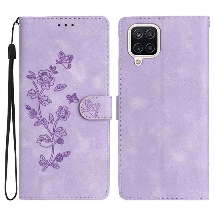 Flower Butterfly Embossing Pattern Leather Phone Case, For Samsung Galaxy A12, For Samsung Galaxy A42 5G, For Samsung Galaxy Note20 Ultra, For Samsung Galaxy Note20, For Samsung Galaxy A21s, For Samsung Galaxy S20 Ultra, For Samsung Galaxy S20         ...