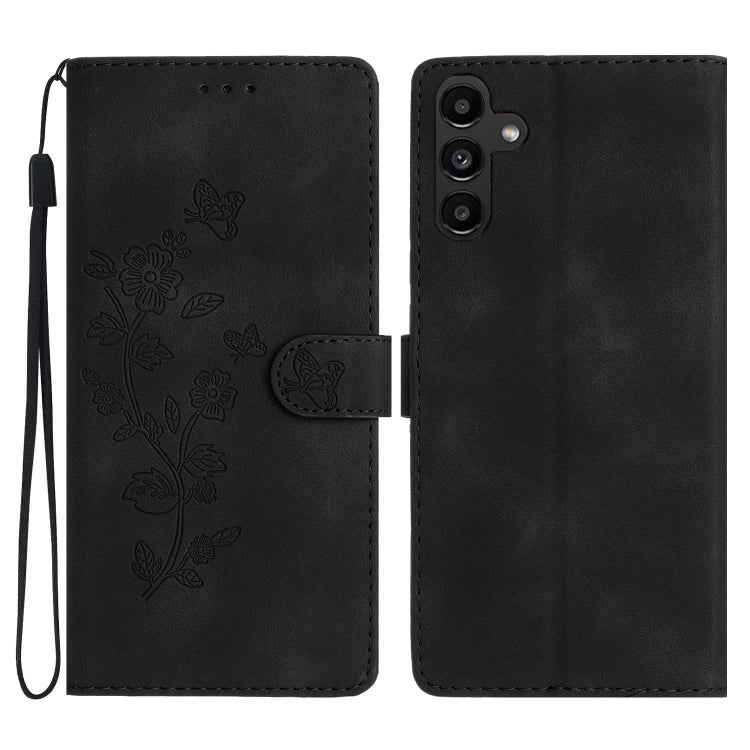 Flower Butterfly Embossing Pattern Leather Phone Case, For Samsung Galaxy S23 5G, For Samsung Galaxy A14 5G, For Samsung Galaxy A04, For Samsung Galaxy A04s, For Samsung Galaxy S20 FE, For Samsung Galaxy M53, For Samsung Galaxy M23                     ...