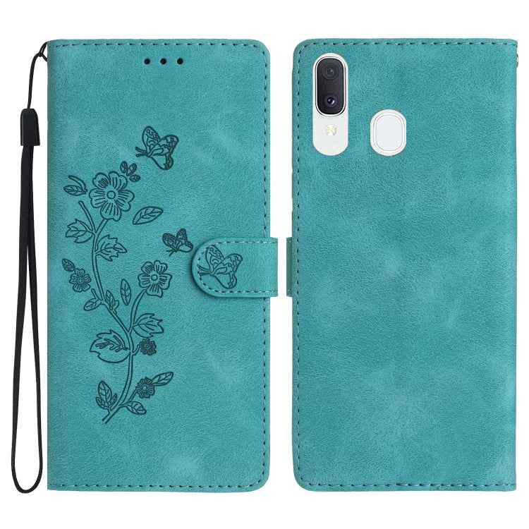 Flower Butterfly Embossing Pattern Leather Phone Case, For Samsung Galaxy A10 / M10, For Samsung Galaxy A20 / A30, For Samsung Galaxy A50, For Samsung Galaxy S10e, For Samsung Galaxy S10+, For Samsung Galaxy S10