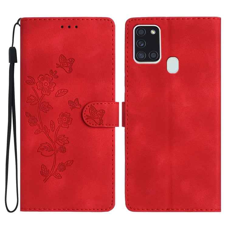 Flower Butterfly Embossing Pattern Leather Phone Case, For Samsung Galaxy A12, For Samsung Galaxy A42 5G, For Samsung Galaxy Note20 Ultra, For Samsung Galaxy Note20, For Samsung Galaxy A21s, For Samsung Galaxy S20 Ultra, For Samsung Galaxy S20         ...