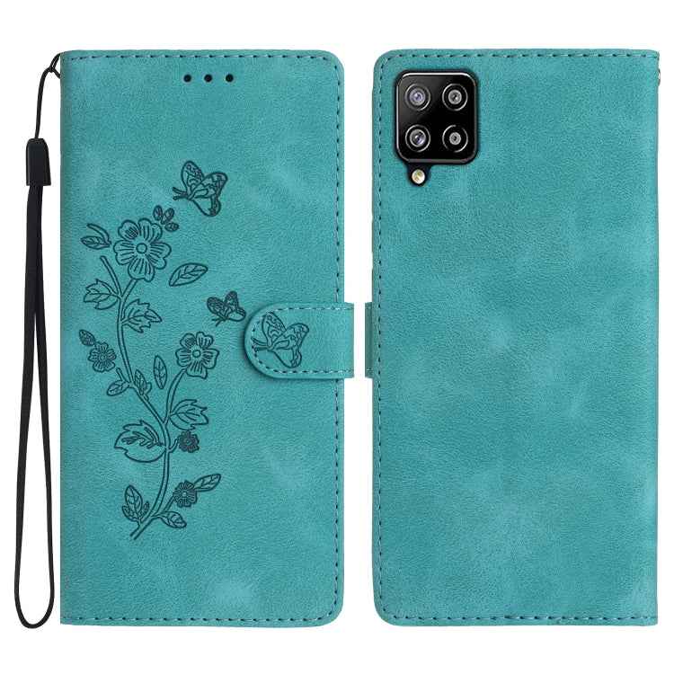 Flower Butterfly Embossing Pattern Leather Phone Case, For Samsung Galaxy S22 5G, For Samsung Galaxy A13 5G, For Samsung Galaxy M32, For Samsung Galaxy A41, For Samsung Galaxy A22 4G, For Samsung Galaxy A22 5G, For Samsung Galaxy S21 FE 5G             ...
