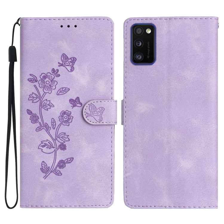 Flower Butterfly Embossing Pattern Leather Phone Case, For Samsung Galaxy S22 5G, For Samsung Galaxy A13 5G, For Samsung Galaxy M32, For Samsung Galaxy A41, For Samsung Galaxy A22 4G, For Samsung Galaxy A22 5G, For Samsung Galaxy S21 FE 5G             ...