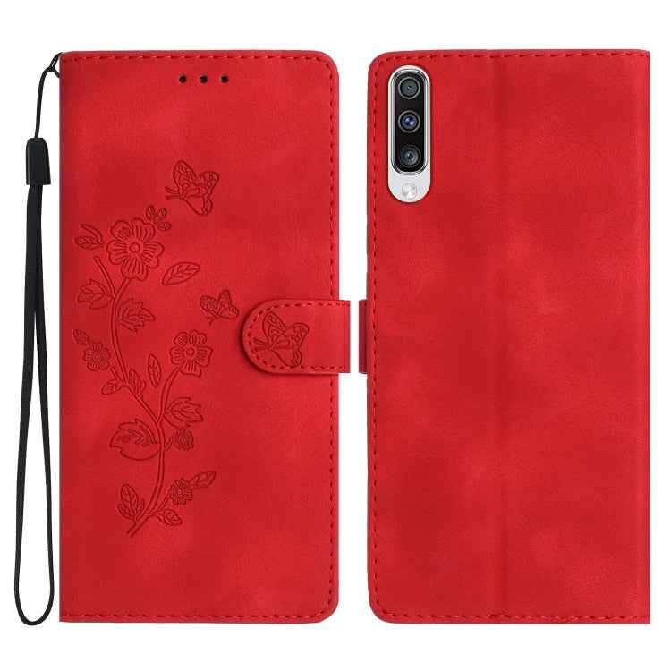 Flower Butterfly Embossing Pattern Leather Phone Case, For Samsung Galaxy A10 / M10, For Samsung Galaxy A20 / A30, For Samsung Galaxy A50, For Samsung Galaxy S10e, For Samsung Galaxy S10+, For Samsung Galaxy S10