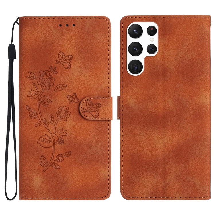 Flower Butterfly Embossing Pattern Leather Phone Case, For Samsung Galaxy A25 5G, For Samsung Galaxy A15, For Samsung Galaxy A35 5G, For Samsung Galaxy A23 5G, For Samsung Galaxy S24 Ultra 5G, For Samsung Galaxy S24+ 5G, For Samsung Galaxy S23 FE 5G   ...