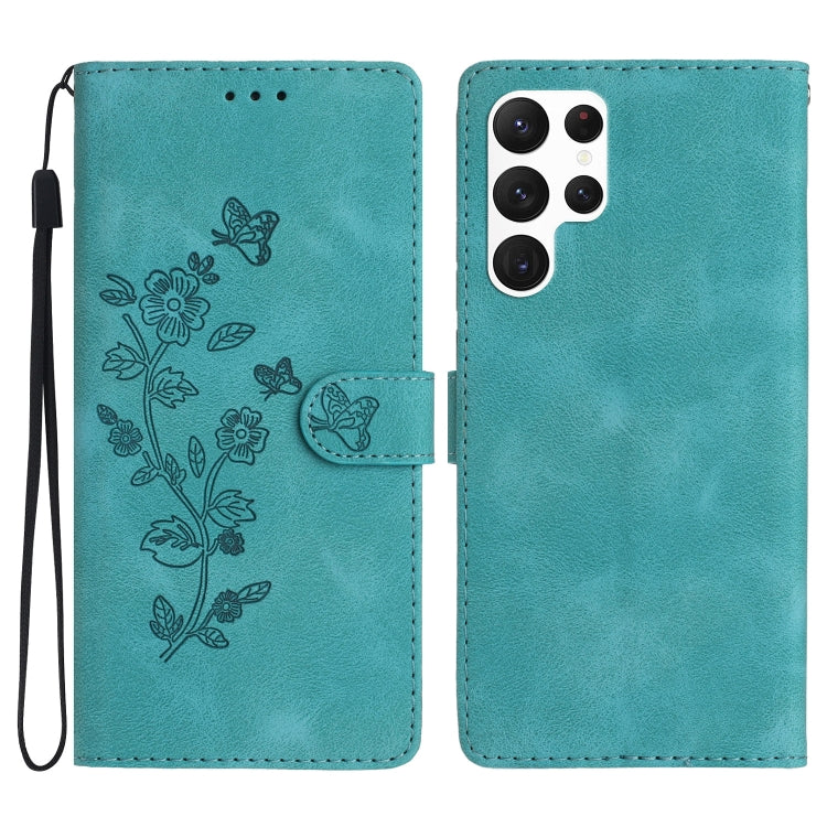 Flower Butterfly Embossing Pattern Leather Phone Case, For Samsung Galaxy A35 5G, For Samsung Galaxy A23 5G, For Samsung Galaxy S24 Ultra 5G, For Samsung Galaxy A25 5G, For Samsung Galaxy A15, For Samsung Galaxy S24+ 5G, For Samsung Galaxy S23 FE 5G   ...