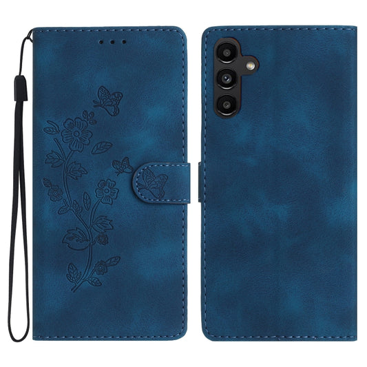 Flower Butterfly Embossing Pattern Leather Phone Case, For Samsung Galaxy A35 5G, For Samsung Galaxy A23 5G, For Samsung Galaxy S24 Ultra 5G, For Samsung Galaxy A25 5G, For Samsung Galaxy A15, For Samsung Galaxy S23 FE 5G, For Samsung Galaxy A05       ...