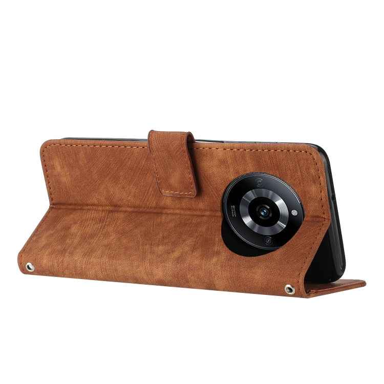 Skin Feel Stripe Pattern Leather Phone Case with Lanyard, For Realme 11 Pro/11 Pro+, For Realme C65 4G, For Realme 9i 5G/V20 5G/V30t/V30, For Realme C55