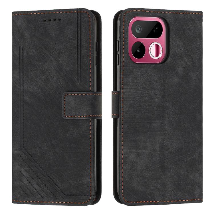Skin Feel Stripe Pattern Leather Phone Case with Lanyard, For Realme 16T 5G, For Realme P4 Power 5G, For Realme 16 5G, For Realme 16 Pro+ 5G, For Realme 16 Pro 5G, For Realme C85 5G / 15x 5G India, For Realme C85 Pro 4G, For Realme 15T 5G