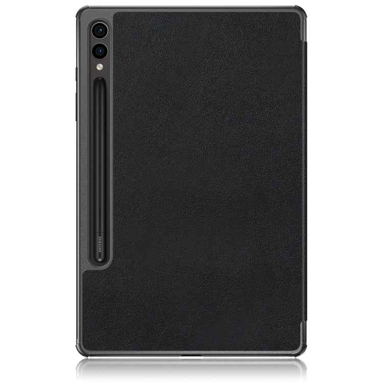 Custer Pure Color 3-Fold Holder Smart Leather Tablet Case, For Samsung Galaxy Tab S9+