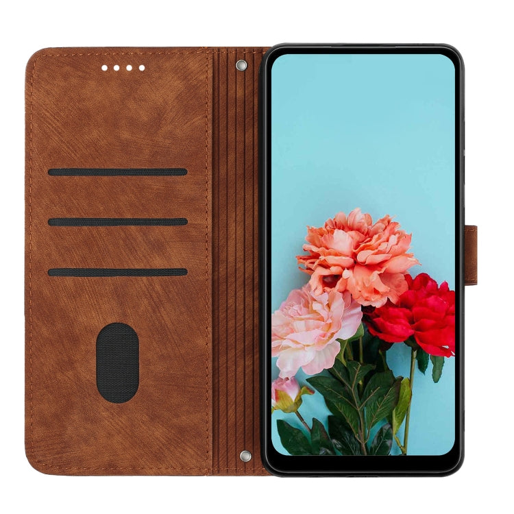 Skin Feel Stripe Pattern Leather Phone Case with Lanyard, For Infinix Zero 30 4G, For Infinix Zero 30 5G, For Infinix Hot 30 Play NFC, For Infinix Note 30/Note 30 5G, For Infinix Note 30i, For Infinix Note 30 Pro, For Infinix Note 30 VIP               ...