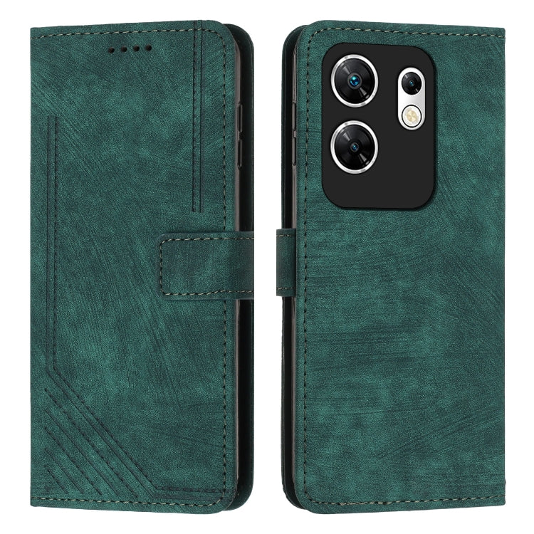 Skin Feel Stripe Pattern Leather Phone Case with Lanyard, For Infinix Note 40 4G, For Infinix Hot 40 / 40 Pro, For Infinix Hot 40i, For Infinix Smart 8, For Infinix Zero 30 4G, For Infinix Zero 30 5G, For Infinix Hot 30 Play NFC                        ...