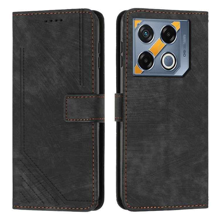 Skin Feel Stripe Pattern Leather Phone Case with Lanyard, For Infinix Hot 50 Pro+ 4G, For Infinix Note 40 5G, For Infinix GT 20 Pro, For Infinix Note 40 Pro 4G / 5G, For Infinix Note 40 4G, For Infinix Hot 40 / 40 Pro, For Infinix Hot 40i              ...