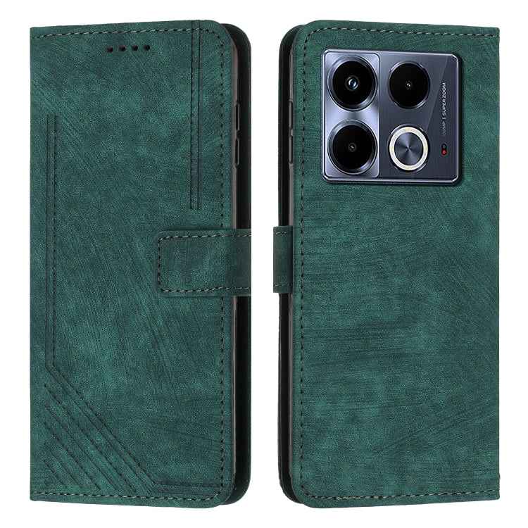 Skin Feel Stripe Pattern Leather Phone Case with Lanyard, For Infinix Note 50 Pro+, For Infinix Note 50 4G / 50 Pro 4G, For Infinix Hot 50 Pro 4G, For Infinix Hot 50i, For Infinix Hot 50 Pro+ 4G, For Infinix Note 40 5G, For Infinix GT 20 Pro           ...