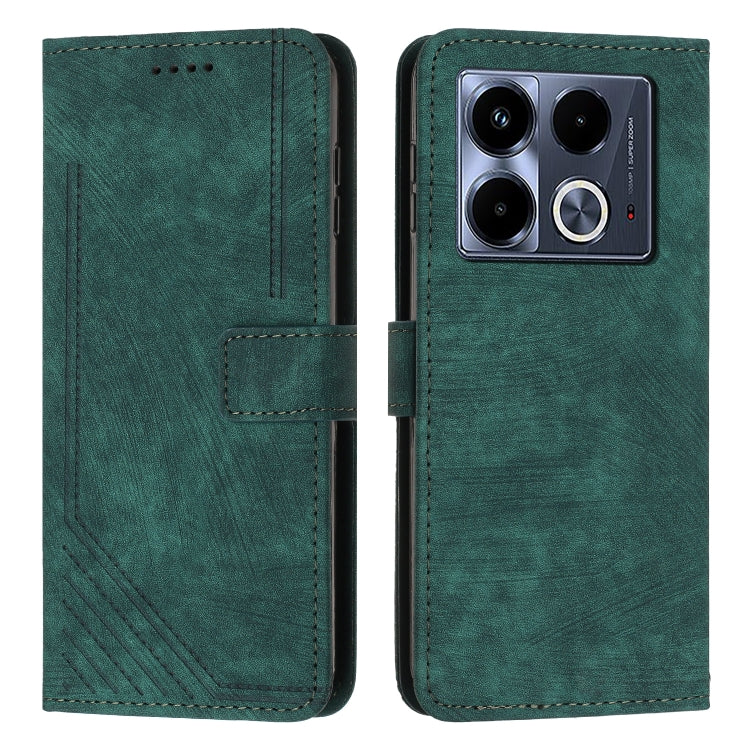 Skin Feel Stripe Pattern Leather Phone Case with Lanyard, For Infinix Hot 50 Pro+ 4G, For Infinix Note 40 5G, For Infinix GT 20 Pro, For Infinix Note 40 Pro 4G / 5G, For Infinix Note 40 4G, For Infinix Hot 40 / 40 Pro, For Infinix Hot 40i              ...