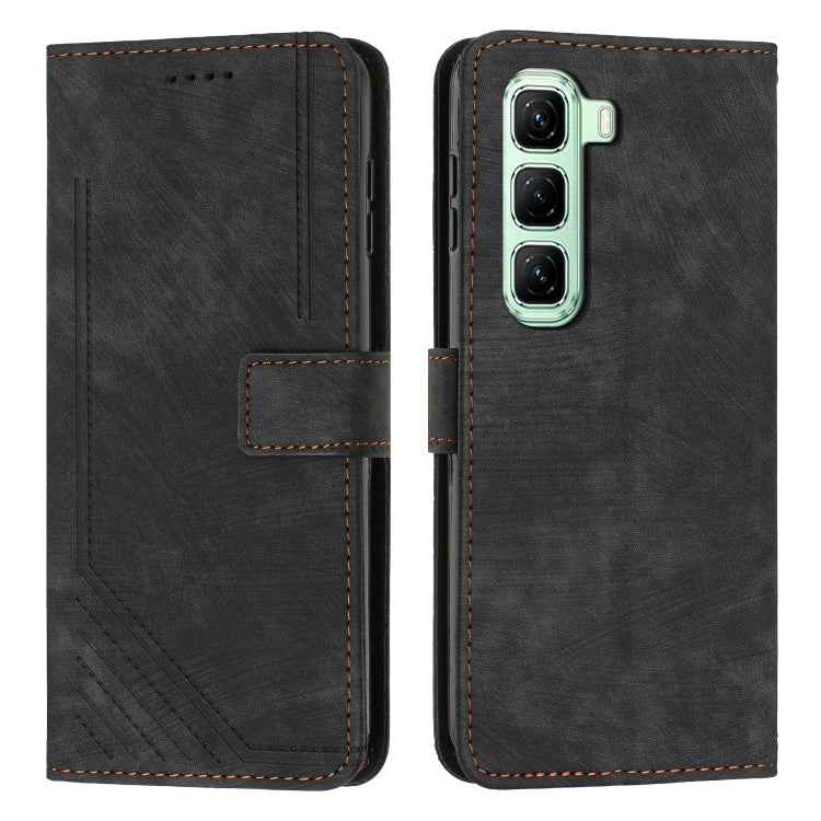 Skin Feel Stripe Pattern Leather Phone Case with Lanyard, For Infinix Note 50 Pro+, For Infinix Note 50 4G / 50 Pro 4G, For Infinix Hot 50 Pro 4G, For Infinix Hot 50i, For Infinix Hot 50 Pro+ 4G, For Infinix Note 40 5G, For Infinix GT 20 Pro           ...