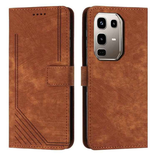 Skin Feel Stripe Pattern Leather Phone Case with Lanyard, For Infinix Note 50 Pro+, For Infinix Note 50 4G / 50 Pro 4G, For Infinix Hot 50 Pro 4G, For Infinix Hot 50i, For Infinix Hot 50 Pro+ 4G, For Infinix Note 40 5G, For Infinix GT 20 Pro           ...